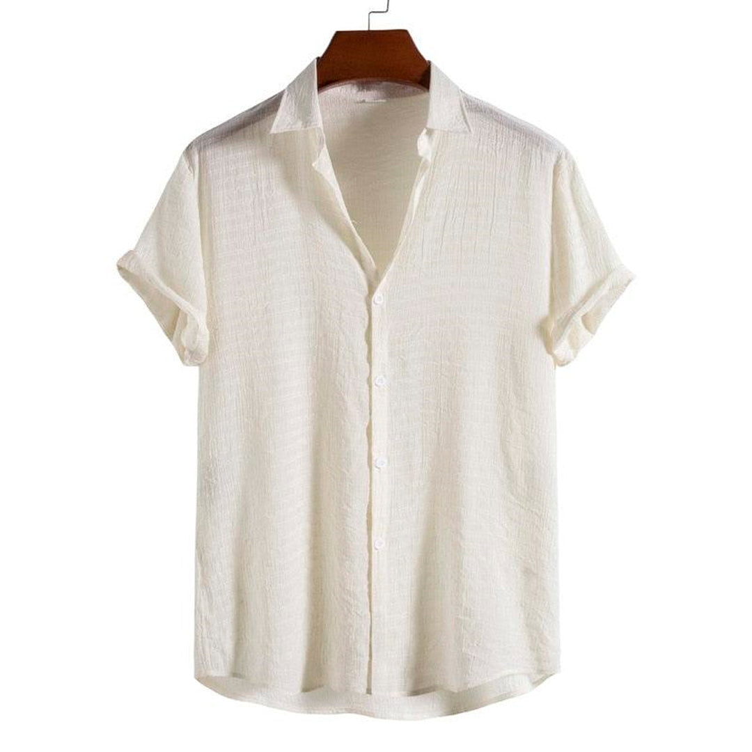 Camisa Manga Curta Cavezzano Playa Off White